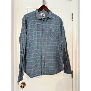 Levi’s XXL Plaid Button Up Shirt Blue Red Cotton Long Sleeve Casual Mens 2XL